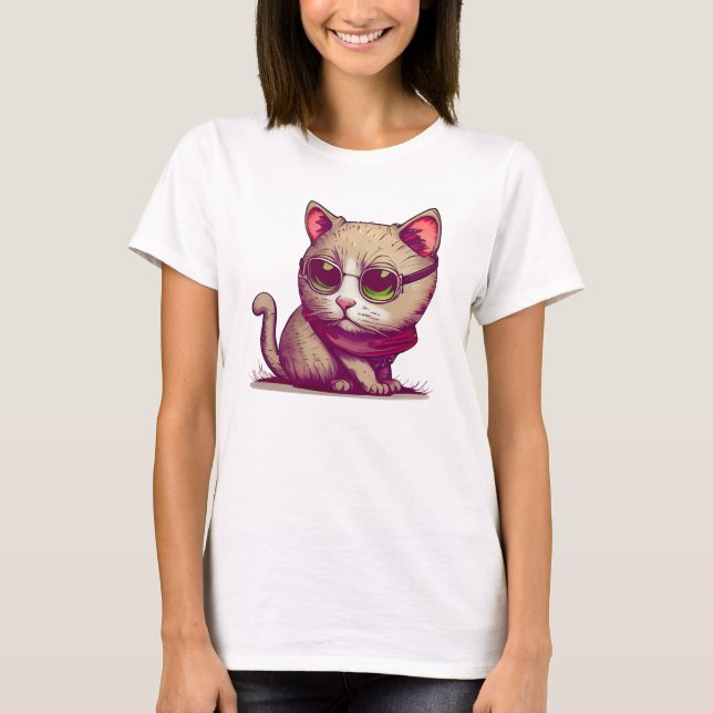 T-shirt Vibes critiques pour chats femmes (Devant)
