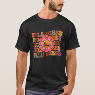 T-shirt Vibes d'automne Boho Super Arc-en-ciel d'automne C