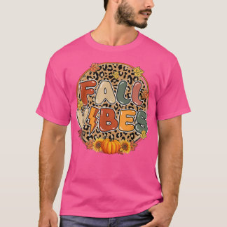 T-shirt Vibes d'automne Citrouille automne automne Emprein