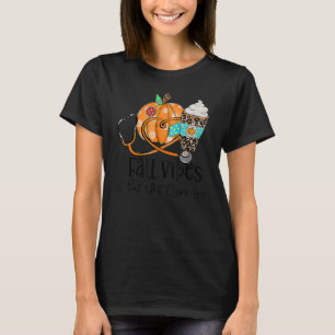T-shirt Vibes D'Automne Et Citrouille D'Unité De Vie Leopa