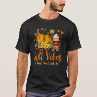 T-shirt Vibes D'Automne Et Le Citrouille De La Vie De Head