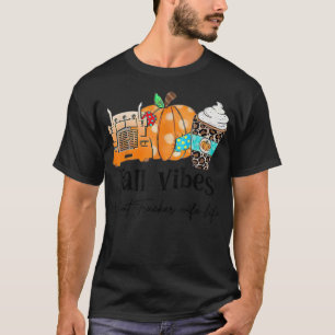 T-shirt Vibes d'automne et vie de femme de camion