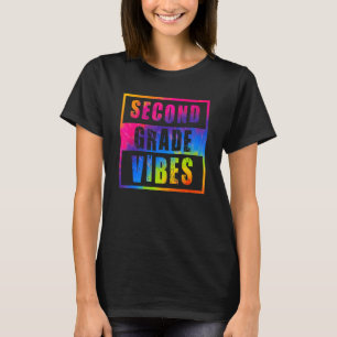 T-shirt Vibes De 2E Année Premier Jour D'École Retour À L'