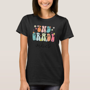 T-shirt Vibes de 2e année Retro Femmes Super Joyeuses Prem
