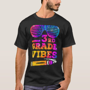 T-shirt Vibes De 3E Année Tie Dye Enseignant Retour À Sch