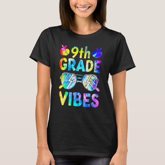 T-shirt Vibes De 9E Année Retour À L'École Enseignant Enfa (Devant)