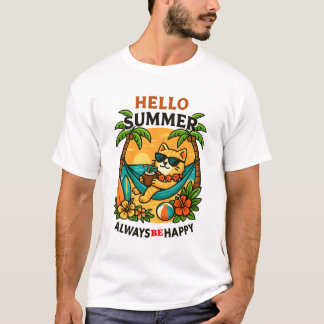T-shirt Vibes de chat d'été