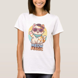 T-shirt Vibes de chats cool - Meow Magic Summer Tee"