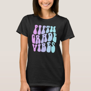 T-shirt Vibes de cinquième année Équipe de 5e année Rétro