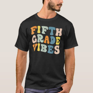 T-shirt Vibes de cinquième année Rentrée scolaire Rétro T-