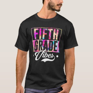 T-shirt Vibes de cinquième année Retour à l'école Bonjour