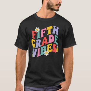 T-shirt Vibes de cinquième année Retour à l'école Équipe d
