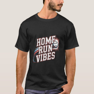 T-shirt Vibes de coup de circuit Rétro Baseball Design pou