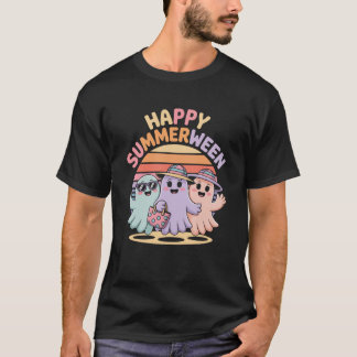 T-shirt Vibes de fantômes joyeux Summerween Fun Halloween