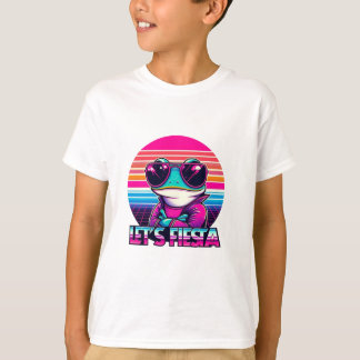 T-shirt Vibes de fête de la grenouille cool des années 80