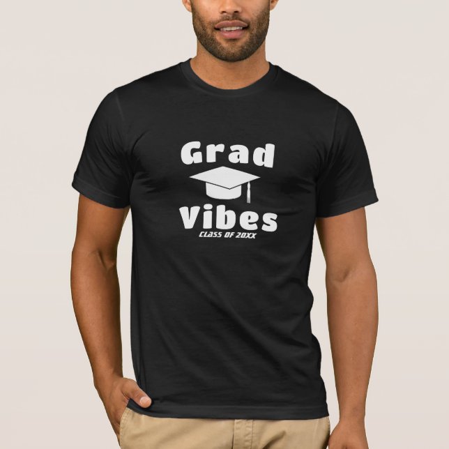 T-shirt Vibes de graduation personnalisées - Classe person (Devant)