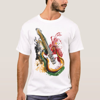T-shirt Vibes de guitare colorées