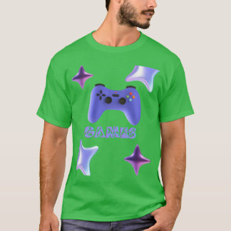 T-shirt Vibes de jeu activées Manette de jeu néon frie