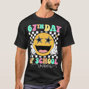 T-shirt Vibes de la 67e journée d'école Visage souriant mi