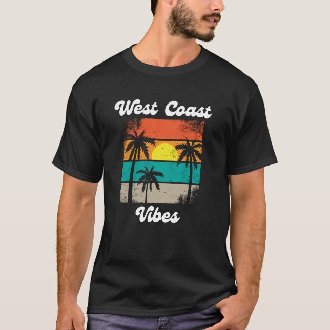 T-shirt Vibes de la côte ouest (Devant)