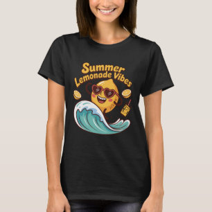 T-shirt Vibes de limonade estivale Surfing Lemon Wave