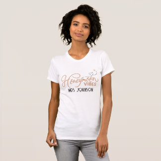 T-shirt Vibes de Lune de Miel Amour Cœur et Avion
