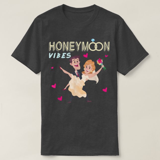 T-shirt Vibes de lune de miel Bachlorette mariée mariée No (Design devant)