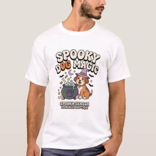 T-shirt Vibes de magie de chien d'Halloween
