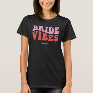 T-shirt Vibes de Mariée Rétro Personnalisé Enterrement de