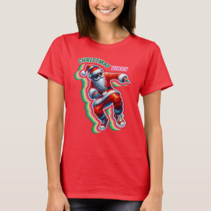 T-shirt Vibes de Noël dansant Père Noël