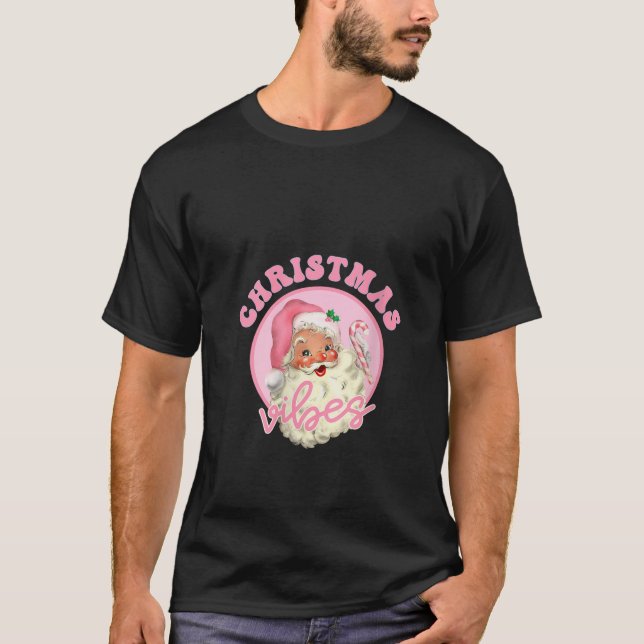 T-shirt Vibes de Noël rétro super Santa Claus Xmas Holi (Devant)