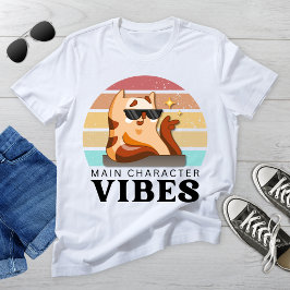 T-shirt Vibes de personnage principal de l'amant livre drô