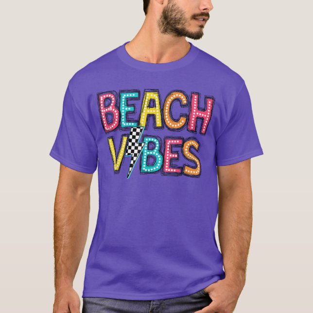 T-shirt Vibes de plage Bonjour Vacances été Fille Femmes A (Devant)