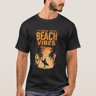 T-shirt Vibes de plage de l'île d'été Vacances au coucher 