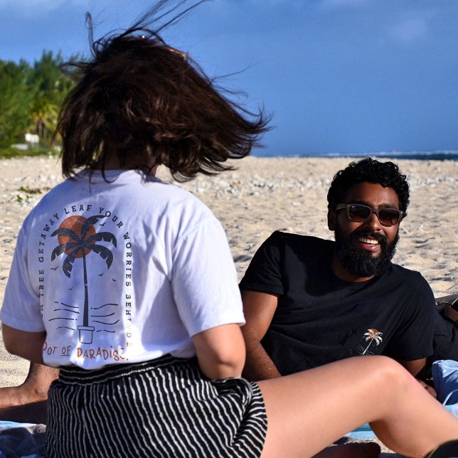 T-shirt Vibes de plage Tropical Palm Tree Summer Sun Retro (Créateur téléchargé)