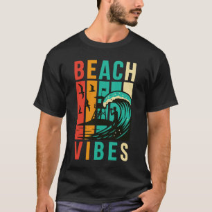 T-shirt Vibes de plage Vintage
