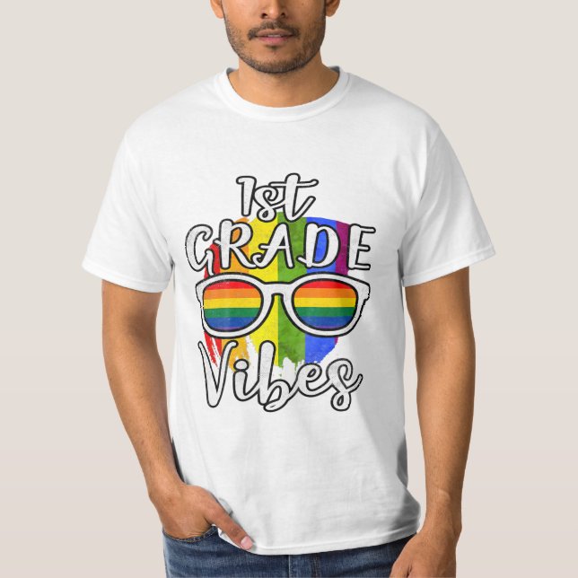 T-shirt Vibes De Première Année Retour À L'École (Devant)