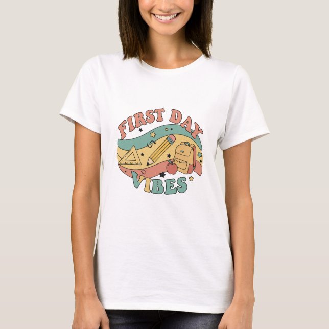 T-shirt Vibes de première journée Retro les années 70 Reto (Devant)