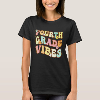 T-shirt Vibes de quatrième année 4e année Retour à l'école
