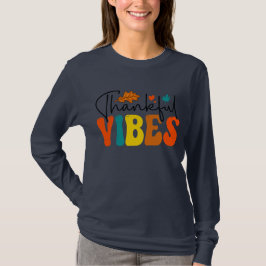 T-shirt Vibes de remerciement Automne Thanksgiving