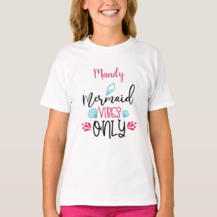 T-shirt Vibes de sirènes uniquement coquillages