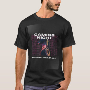 T-shirt Vibes de soirée de jeu en néon Art
