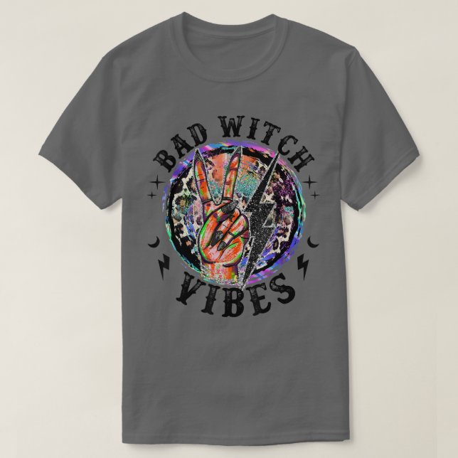 T-shirt Vibes De Sorcière Mauvaise Tie Dye Leopard Drôle H (Design devant)