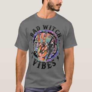 T-shirt Vibes De Sorcière Mauvaise Tie Dye Leopard Drôle H