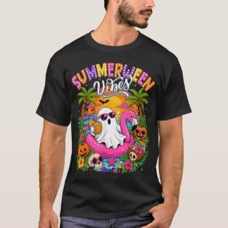 T-shirt Vibes de Summerween Plage Fantôme Été Épouvantable