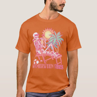 T-shirt Vibes de Summerween squelette Vacances d'été Plage