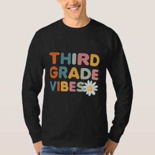 T-shirt Vibes de troisième année Équipe de 3e année Rétro
