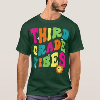 T-shirt Vibes De Troisième Année Retro Retour À L'École 3E
