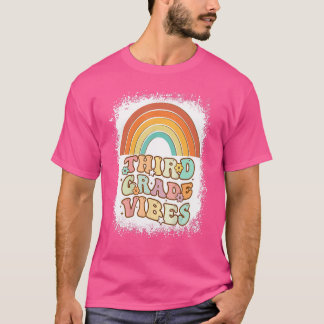 T-shirt Vibes de troisième qualité Arc-en-ciel Bleu Rétro