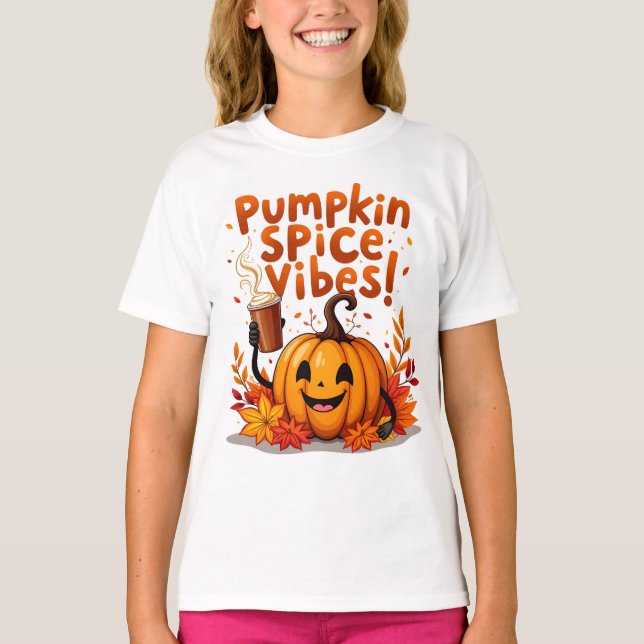 T-shirt Vibes d'épices citrouilles (Devant)